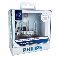 Автомобильная лампа PHILIPS WHITE VISION H7 55W (2шт.)