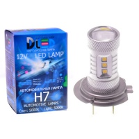 Светодиодная автолампа DLED H7 - 2 CREE XB + Линза 12 SMD2323  (2шт.)